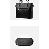 شنطة يد كبيرة من الجلد بتصميم فاخر وأنيق - بني - KSA